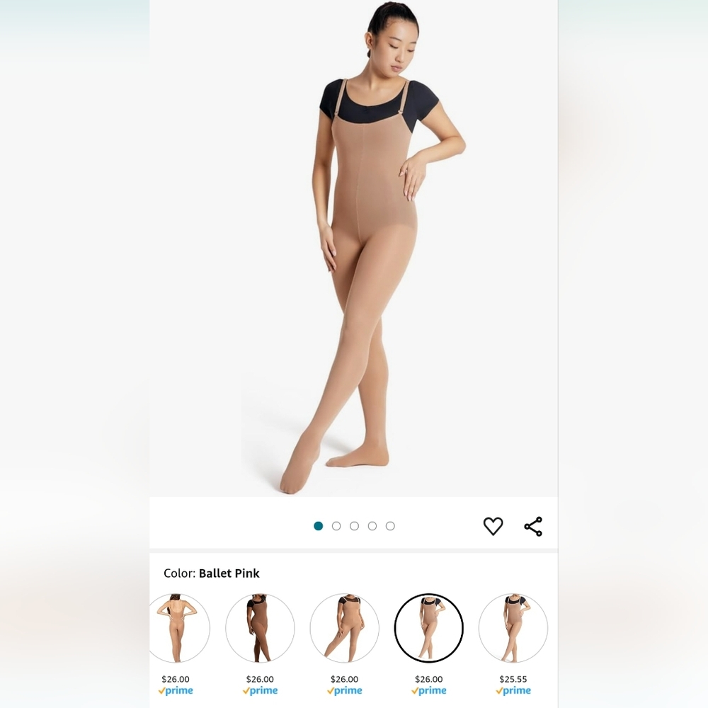 Capezio bodytights in ballet pink Sz L/XL
